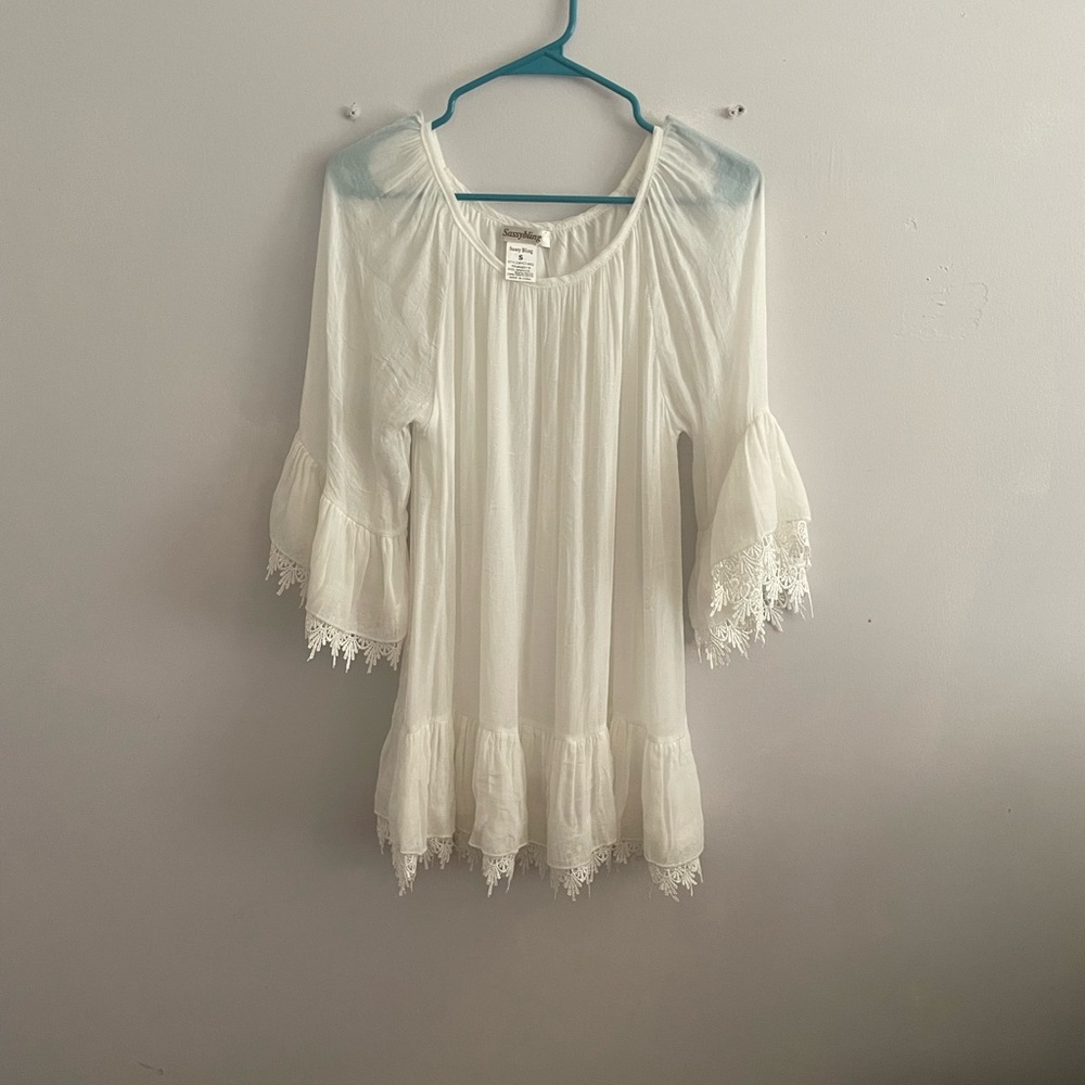 Sassy bling beautiful white dress